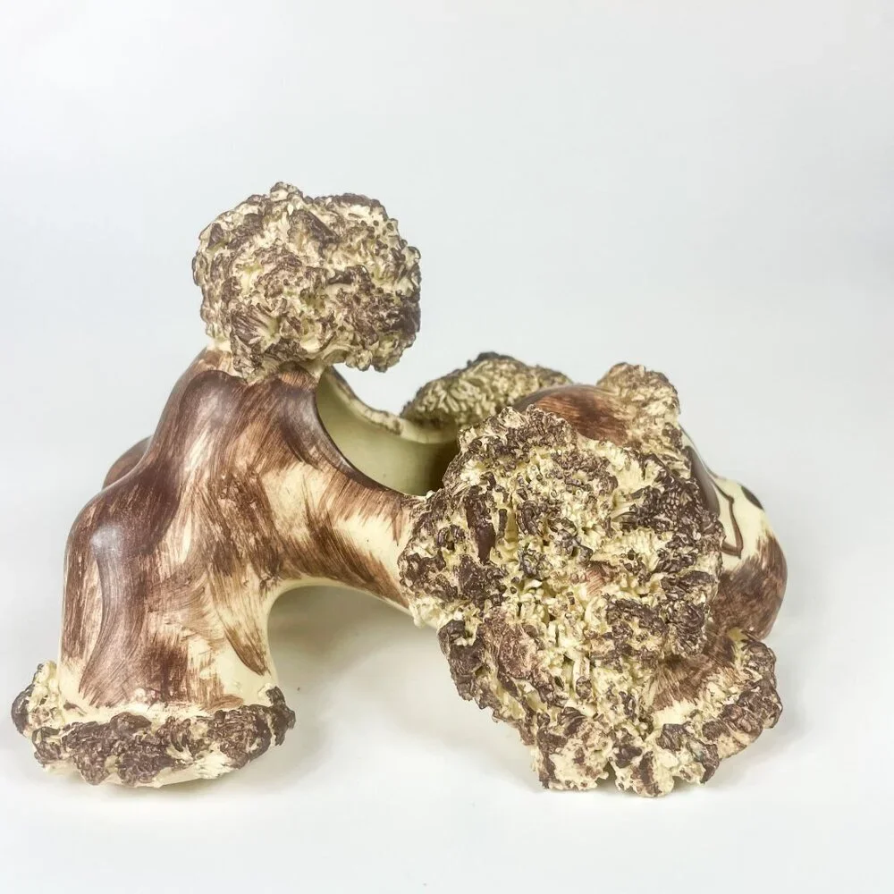 Ceramic Spaghetti Poodle Dog Puppy Figurine Planter Textured  Mid-Century